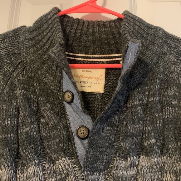 Large mens gray toned sweater - Picture 3 of 4